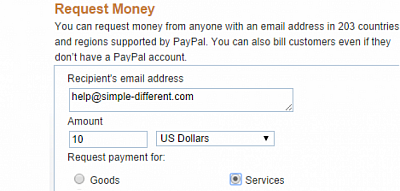 For a quick money request, you just need to input 3 fields.